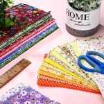 Tudomro 100 Pieces 10 x 10 Inches Cotton Fabric Squares Patchwork Quilting Fabric Bundles Layer Precut Quilt Material for DIY Craft Sewing Cloths Handmade Accessories(Floral)