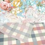Mililanyo 7 Pieces Cotton Fabric 18 x 22 Inches Precut Patchwork Fabric Set Fat Quarter Bundles for Sewing Quilting Crafting (Peony Lily)