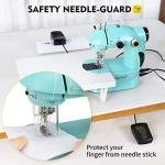 Magicfly Mini Sewing Machine with Extension Table, Dual Speed Portable Sewing Machine for Beginners with Light, Sewing Kit for Household Use, Blue