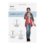 Simplicity 8172 Easy to Sew Misses' Kimono Sewing Pattern Kit, Code 8172, Sizes XXS-XXL