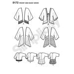 Simplicity 8172 Easy to Sew Misses' Kimono Sewing Pattern Kit, Code 8172, Sizes XXS-XXL