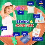 Royalsellpro Mini Sewing Machine with 123 Pcs Sewing Kit for Beginners, Dual Speed Portable Sewing Machine with Light and Finger Guard Suitable for Household, Travel