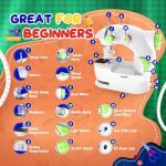 Royalsellpro Mini Sewing Machine with 123 Pcs Sewing Kit for Beginners, Dual Speed Portable Sewing Machine with Light and Finger Guard Suitable for Household, Travel