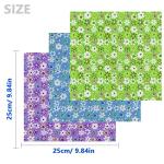 9.8X 9.8 42Pcs Cotton Print Fabric Bundle Squares Pre-Cut Multicolor Design Printed Quilting Sewing Floral for Quilting Patchwork DIY Craft Scrapbooking Cloth (Red/Yellow/Green/Blue/Pink/Purple)