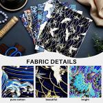 6 Pcs 20'' x 16'' Fat Quarters Cotton Bundle Fabric Japanese Style Squares Patchwork Wrapping Cloth Printed Quilting for DIY Patchwork Sewing(Bright Style)