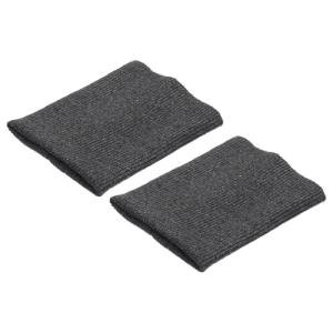 MECCANIXITY Elastic Cuffs Ribbed Trims 4" x 3.5" Cotton Fabric Knit Rib Stretch Tape Cuff Sleeve Waistband for Sewing, Dark Grey 1 Pair
