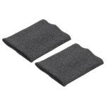 MECCANIXITY Elastic Cuffs Ribbed Trims 4" x 3.5" Cotton Fabric Knit Rib Stretch Tape Cuff Sleeve Waistband for Sewing, Dark Grey 1 Pair