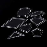 54 Pcs/Set Quilting Templates Quilt Stencils Handmade Mixed Quilt Templates Sewing Patterns Set Quilter Styling Tool Clear Acrylic Stencil DIY Tools for Patchwork Leather Craft Quilting Sewing Tool