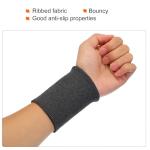 MECCANIXITY Elastic Cuffs Ribbed Trims 4" x 3.5" Cotton Fabric Knit Rib Stretch Tape Cuff Sleeve Waistband for Sewing, Dark Grey 1 Pair