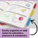 Post-it Tabs, 1 in Solid, Aqua, Yellow, Pink, Red, Green, Orange, 6/Color, 36/Dispenser (686-ALOPRYT)