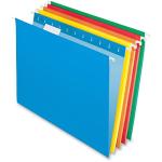 Pendaflex Hanging File Folders, Letter Size, Assorted Colors, 1/5-Cut Adjustable Tabs, 25 Per Box (81663)