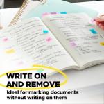 Post-it Flags Combo Pack, 4 On-The-Go Dispensers/Pack, 120 .94 in Wide and 200 .47 in Wide Flags, Assorted Colors (683-XL1)