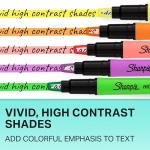 Sharpie Clear View Highlighter Sticks, Chisel Tip, Assorted Fluorescent, 8 Count - School, Home, and Office Use, Teacher Supplies