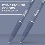 Sharpie S-Gel, Gel Pens, Medium Point (0.7mm), Assorted Fashion Barrels, Black Ink, 12 Count - Office, Teacher, School Supplies