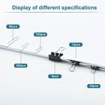 Assorted Size Binder Clips & Jumbo Paper Clips Set - 340pcs Black, Large for Office & School Supplies, in Container with Compartments