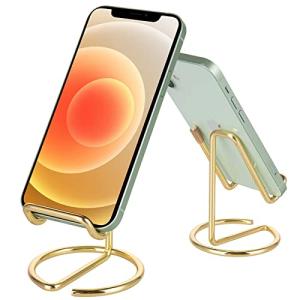 Gold Metal Phone Stand for Office, All Devices
