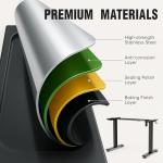 Veken 47.2" Standing Desk, Adjustable Height Office Desk with Wood Desktop, Computer Table for Home Work, Study and Gaming, Small Spaces, Modern Furniture，Brown