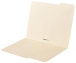 Amazon Basics File Folders with Tabs for Filing, 1/3-Cut Tab, Assorted Positions, 8.5x11 inches, Letter Size, Manila, Pack of 100