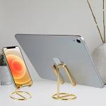 Gold Metal Phone Stand for Office, All Devices