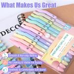 Fenmay Gel Pens, 12 Pcs 0.5mm Fine Point Aesthetic Pens, Quick Dry No Smudge, Smooth Writing Comfortable Grip Pen, Cute Black Ink Journaling Pens for School Supplies Office Desk Accessories