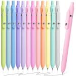 Fenmay Gel Pens, 12 Pcs 0.5mm Fine Point Aesthetic Pens, Quick Dry No Smudge, Smooth Writing Comfortable Grip Pen, Cute Black Ink Journaling Pens for School Supplies Office Desk Accessories