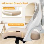 NEO Chair Ergonomic Office Desk Chair High Back Computer Gaming Mesh Chair with Comfy Task Adjustable Arms Lumbar Support Headrest Swivel for Home Office (Beige)