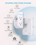 Outlet Extender with Night Light, HANYCONY Multi Plug Outlet, USB Wall Charger Surge Protector 4 USB Ports(1 USB C), Power Strip Electrical Outlet Splitter Expander for Home Office Dorm Room, ETL