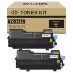 HIPEIINK TK-3412 Toner Cartridge Black 2 Pack TK3412 Compatible for Kyocera TK-3412 TK3412K 1T0C0X0US0 for ECOSYS PA5000x Printer
