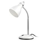 LEPOWER Metal Desk Lamp, Adjustable Goose Neck Table Lamp, Eye-Caring Study Desk Lamps for Bedroom, Study Room and Office (White)
