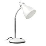 LEPOWER Metal Desk Lamp, Adjustable Goose Neck Table Lamp, Eye-Caring Study Desk Lamps for Bedroom, Study Room and Office (White)