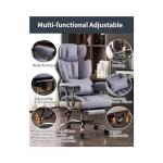 Efomao Big and Tall Office Chair 440LBS, Purple Heavy Duty Executive Chair with Footrest, Ergonomic Desk Chair for Home Office, Wide Computer Chair