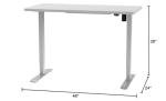 FLEXISPOT EN1 One-Piece Standing Desk, 48"x24" Seamless Desktop Electric Height Adjustable Desk for Home Office, Multi-Monitor Setups & Easy Assembly, White