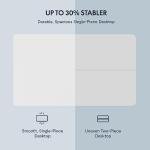 FLEXISPOT EN1 One-Piece Standing Desk, 48"x24" Seamless Desktop Electric Height Adjustable Desk for Home Office, Multi-Monitor Setups & Easy Assembly, White