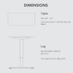 FLEXISPOT EN1 One-Piece Standing Desk, 48"x24" Seamless Desktop Electric Height Adjustable Desk for Home Office, Multi-Monitor Setups & Easy Assembly, White