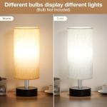 PartageiZ Small Table Lamp for Bedroom - Bedside Lamps for Night Stands, Minimalist Nightstand Light Lamp, Desk Lamps for Living Room, Office, Dorm