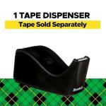 Scotch Desktop Tape Dispenser, Black Two-Tone, 1 Dispenser/Pack (C60-BK)