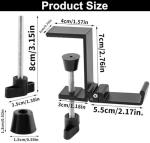 JAKO Headphone Stand for Desk, Aluminum Alloy Foldable Headphone Holder - Headset Stand Hook Mount, PC Gaming Headset Holder Under Desk Clamp for Office, Computer, Student Class Table, Handmade Table