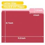 SUNEE File Folders, 30 Pack Manilla Folders 8.5 x 11, Colored File Folders Home Office School Supplies for Documents Files Paper, 6 Assorted Colors