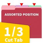 SUNEE File Folders, 30 Pack Manilla Folders 8.5 x 11, Colored File Folders Home Office School Supplies for Documents Files Paper, 6 Assorted Colors