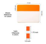 500 Pieces Tabs 2 Inch Sticky Index Tabs, Writable and Repositionable File Tabs Flags Colored Page Markers Labels for Reading Notes, Books and Classify Files, 21 Sets 10 Colors (Index Tabs)