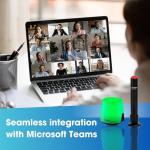 Busylight UC Omega Plus USB Status Indicator with Magnetic Attachment, Extra Metal Plates, Easy Installation in the Office and Home Office, LED Traffic Light for Quiet Focus Call Status, Compatible