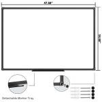 JILoffice Magnetic Whiteboard/White Board, Dry Erase Board 48 x 36 Inch, Black Aluminum Frame Wall Mounted Board for Office Home and School