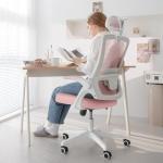 NEO Chair Ergonomic Office Desk Chair High Back Computer Gaming Mesh Chair with Comfy Task Adjustable Arms Lumbar Support Headrest Swivel for Home Office (Pink)