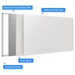 Magnetic White Board Dry Erase Board for Wall，72" x 40" Wall-Mounted Aluminum Frame Marker Board, Foldable Portable Whiteboard with a Long Pen Tray for School, Classroom, Office & Home