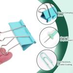 Paper Clips and Binder Clips Assorted Sizes, 240 PCS Colored Office Clips Set Large Medium Small Paper Clamps Paperclips Push Pin Thumb Tacks, College Supplies Home Office Supplies Document Organizing