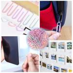 Paper Clips and Binder Clips Assorted Sizes, 240 PCS Colored Office Clips Set Large Medium Small Paper Clamps Paperclips Push Pin Thumb Tacks, College Supplies Home Office Supplies Document Organizing