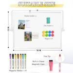 AMUSIGHT Dry Erase Magnetic White Board, 16" x 12" Double-Sided Desktop Whiteboard with Stand, Portable Small Whiteboard Set for Drawing, Office, Home