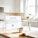 AMUSIGHT Dry Erase Magnetic White Board, 16" x 12" Double-Sided Desktop Whiteboard with Stand, Portable Small Whiteboard Set for Drawing, Office, Home