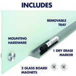 Quartet Magnetic Glass Dry Erase White Board, 48''W x 36''H Whiteboard, Infinity Frameless Mounting, White Surface (G4836W)