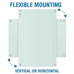 TSJ OFFICE Glass Dry-Erase Board - 36 x 24 Inches Wall Mounted Whiteboard with Magnetism, Large Frameless Glass White Board for Office, Home & School